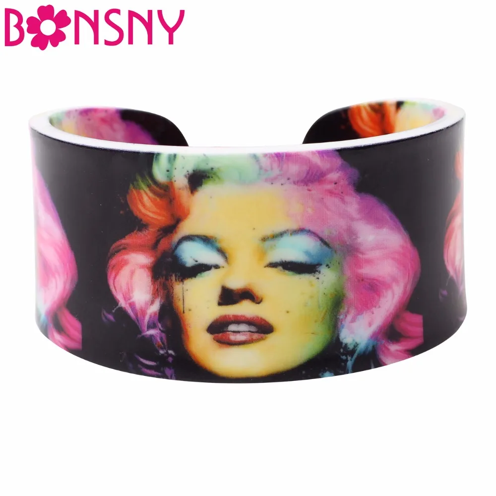 Bonsny Statement Acrylic Wide Sexy Marilyn Monroe Bangles Bracelet Novelty Figure Jewelry For Women Girls Gifts Party Decoration
Bonsny Statement Acrylic Wide Sexy Marilyn Monroe Bangles Bracelet Novelty Figure Jewelry For Women Girls Gifts Party Decoration
