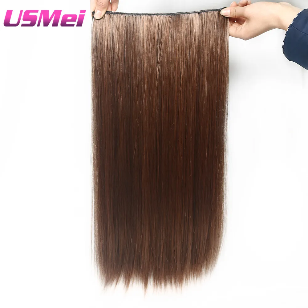 USMEI 60CM Full head Clip in Hair Extensions Multi-color brown false Synthetic Hairpieces 2-30# Straight 5 clips/PCS
USMEI 60CM Full head Clip in Hair Extensions Multi-color brown false Synthetic Hairpieces 2-30# Straight 5 clips/PCS