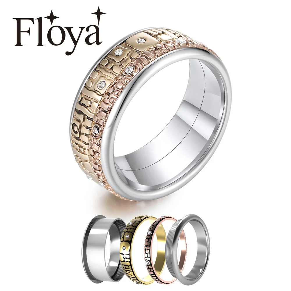 Floya Vintage Rings Gold 8mm Stainless Steel Arctic Symphony Interchangeable Combination Layers Rings Femme Bague
Floya Vintage Rings Gold 8mm Stainless Steel Arctic Symphony Interchangeable Combination Layers Rings Femme Bague