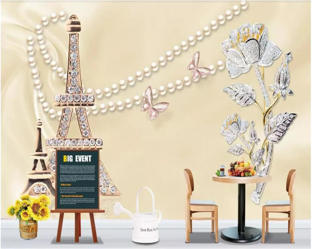 beibehang Custom wallpaper 3d three-dimensional embossed jewelry modern minimalist European-style wall decoration painting
beibehang Custom wallpaper 3d three-dimensional embossed jewelry modern minimalist European-style wall decoration painting