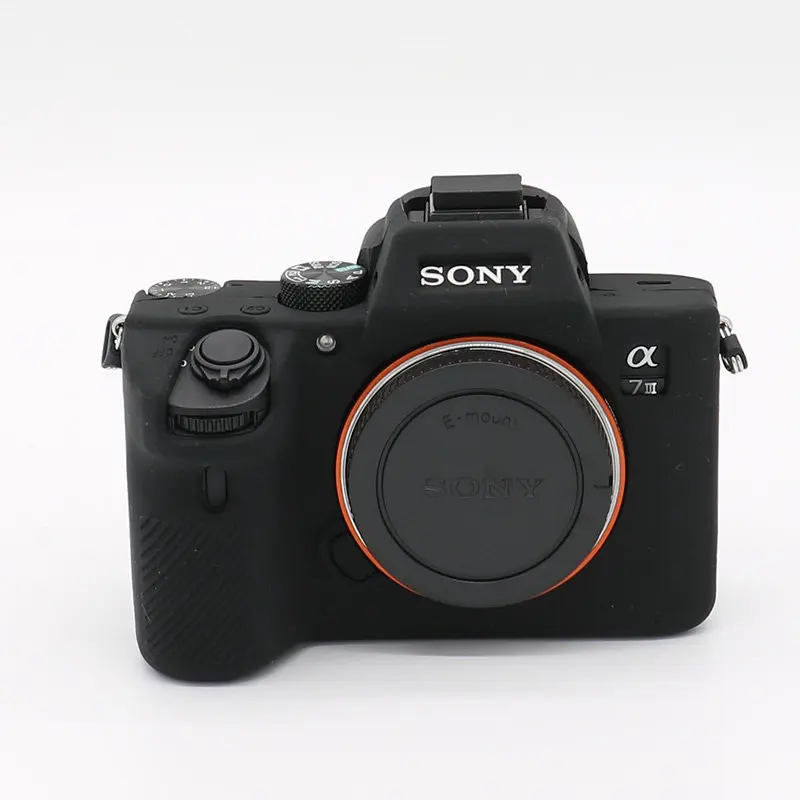 Силиконовый кожаный брони чехол для корпуса камеры Sony A7 III / A7R A7M3 A7RM3 IV A7RM4 II A7S
