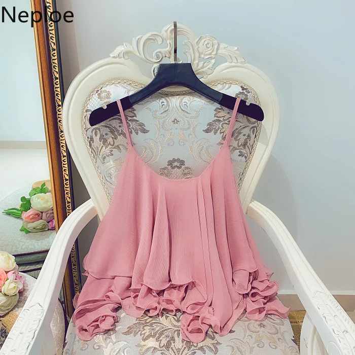 Neploe Summer Chiffon Sling Vest Ruffles Sexy Strapless Women Sweet Tank Tops 2019 New Fashion Solid Color Camis Outwear 53236
Neploe Summer Chiffon Sling Vest Ruffles Sexy Strapless Women Sweet Tank Tops 2019 New Fashion Solid Color Camis Outwear 53236