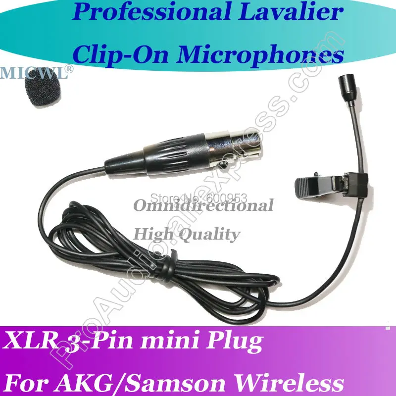 MICWL a Professional Microfone Lavalier para Lapel Microphone for Wireless Beltpack with XLR Mini 3Pin Plug 
MICWL a Professional Microfone Lavalier para Lapel Microphone for Wireless Beltpack with XLR Mini 3Pin Plug