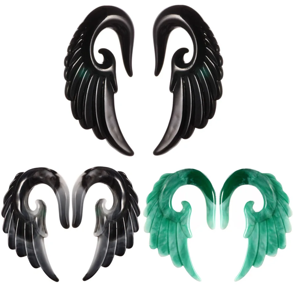 3mm-12mm Fashion Resin Ear Plugs Tunnels Angel Wing Ear Spiral Piercing Taper Stretcher Expander Piercing Jewelry 3 Colors
3mm-12mm Fashion Resin Ear Plugs Tunnels Angel Wing Ear Spiral Piercing Taper Stretcher Expander Piercing Jewelry 3 Colors