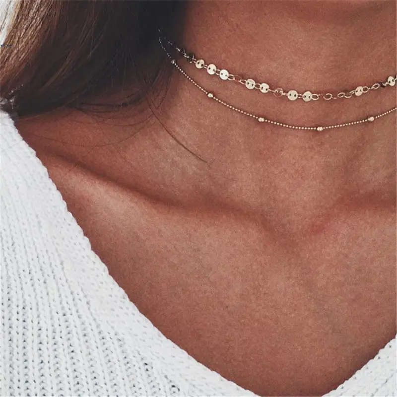 New summer simple trendy choker necklace gold coin bead chain layered necklace for woman charm choker necklace x72
New summer simple trendy choker necklace gold coin bead chain layered necklace for woman charm choker necklace x72
