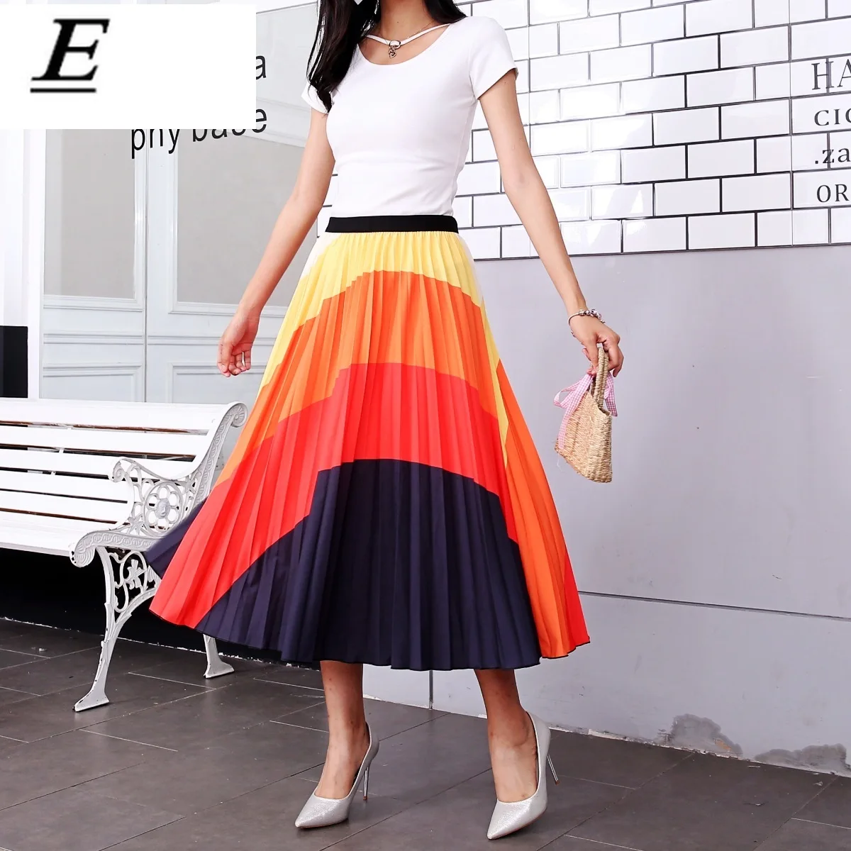 2019 Summer Autumn New-Coming Rainbow Cartoon Pattern High Elasticity Pleated Skirt High Street Style A-line Mid-Calf Christmas
2019 Summer Autumn New-Coming Rainbow Cartoon Pattern High Elasticity Pleated Skirt High Street Style A-line Mid-Calf Christmas