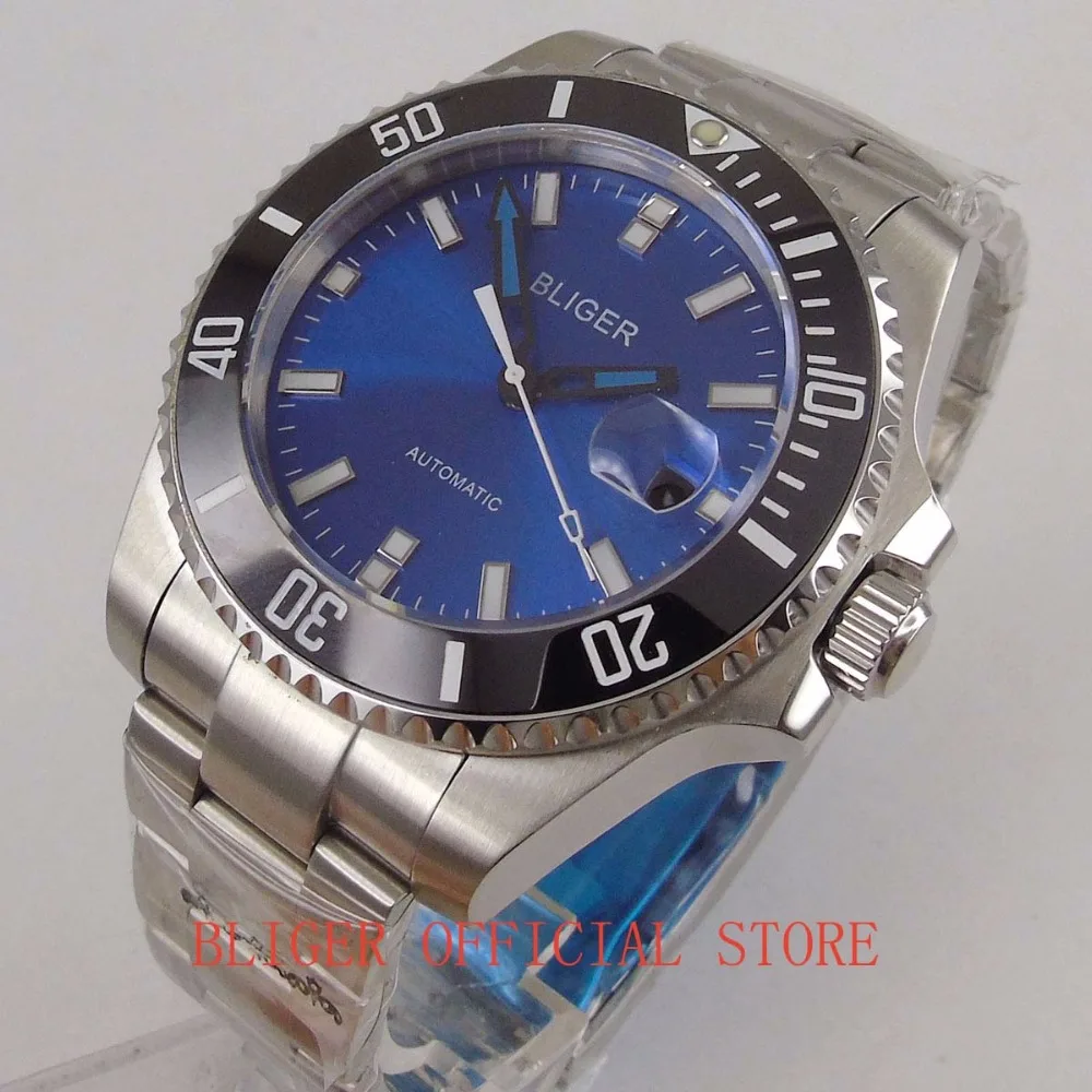 luxury 43mm men's watch blue dial black Ceramic Bezel sapphire glass Miyota 8215 Automatic movement wrist watch 175
luxury 43mm men's watch blue dial black Ceramic Bezel sapphire glass Miyota 8215 Automatic movement wrist watch 175