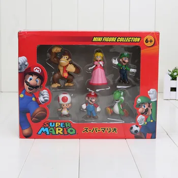 2sets/lot 4-7cm Super Mario Figure PVC Super Mario Bros Action figure Luigi Yoshi Toad (1set=6pcs) High Quality In Box
2sets/lot 4-7cm Super Mario Figure PVC Super Mario Bros Action figure Luigi Yoshi Toad (1set=6pcs) High Quality In Box