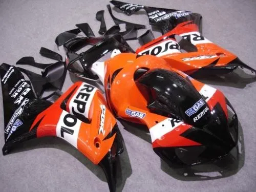 

km Custom Injection molding fairings set for CBR 1000 RR 2006 2007 CBR1000RR 06 07 CBR 1000RR Orange Black REPSOL