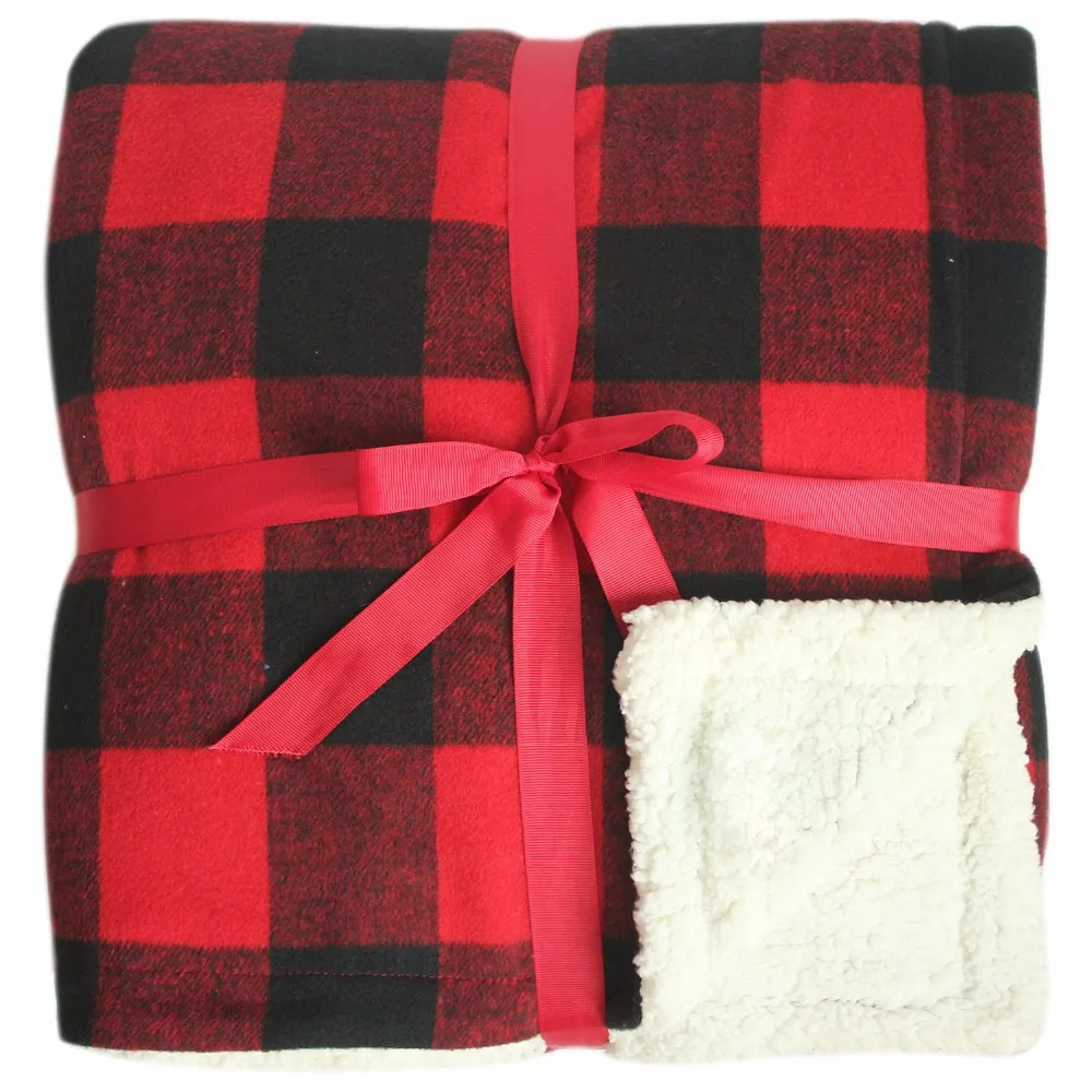 Promotion Warm and Soft Plaid with Sherpa Blanket Black and red Buffalo Checkers Plaids Throw
Promotion Warm and Soft Plaid with Sherpa Blanket Black and red Buffalo Checkers Plaids Throw