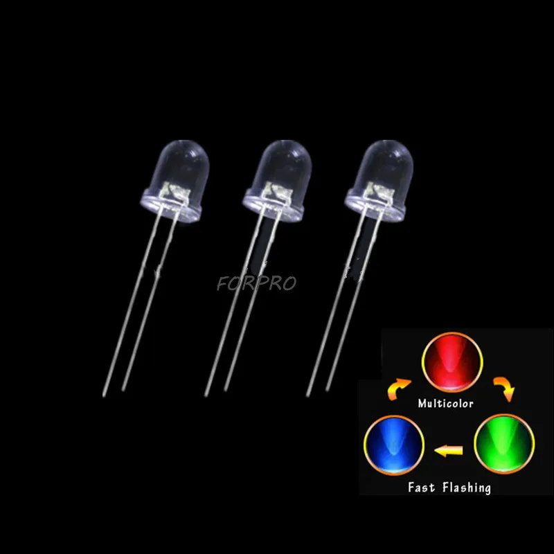 100pcs 8mm Fast Flashing LED Diode Flash RGB Color Round Light-Emitting Diode Changing Blinking Transparent Multicolor Flicker
100pcs 8mm Fast Flashing LED Diode Flash RGB Color Round Light-Emitting Diode Changing Blinking Transparent Multicolor Flicker