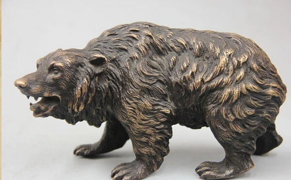 free 6" Chinese China Folk Pure Bronze Selenarctos thebetanus black bear Statue Sculp fast
free 6" Chinese China Folk Pure Bronze Selenarctos thebetanus black bear Statue Sculp fast