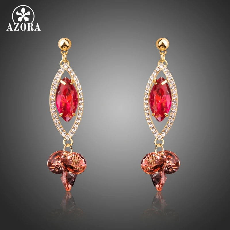 AZORA Elegent Marquise Red Cubic Zirconia Dangle with 3pcs Round Crystal Drop Earrings for Women TE0284
AZORA Elegent Marquise Red Cubic Zirconia Dangle with 3pcs Round Crystal Drop Earrings for Women TE0284