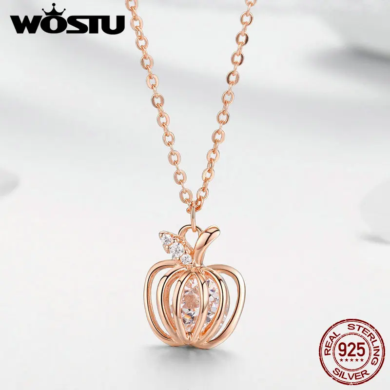 WOSTU Rose Gold Apple Necklaces Pendant 925 Sterling Silver Long Chain Adjustable Necklace For Women Wedding Jewelry FNN030
WOSTU Rose Gold Apple Necklaces Pendant 925 Sterling Silver Long Chain Adjustable Necklace For Women Wedding Jewelry FNN030