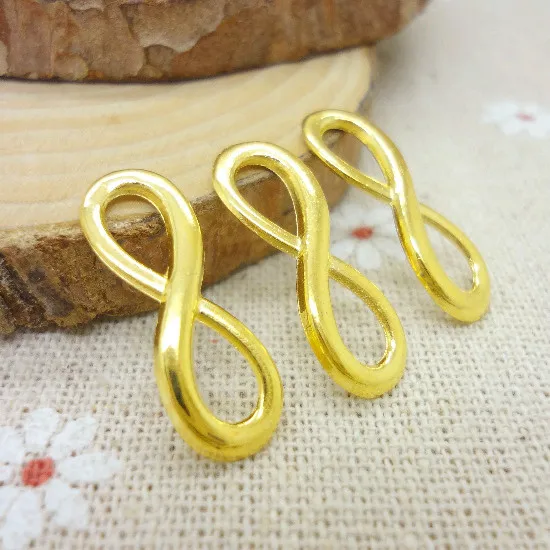 140 pcs Charms Infinity Symbol Connector Pendant Gold color Zinc Alloy Fit Bracelet Necklace DIY Metal Jewelry Findings
140 pcs Charms Infinity Symbol Connector Pendant Gold color Zinc Alloy Fit Bracelet Necklace DIY Metal Jewelry Findings