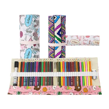 36/48/72 Holes Pencil Case School Canvas Roll Pouch Comestic Makeup Brush Case Pen Storage Portable pecncil box Estuches School
36/48/72 Holes Pencil Case School Canvas Roll Pouch Comestic Makeup Brush Case Pen Storage Portable pecncil box Estuches School
