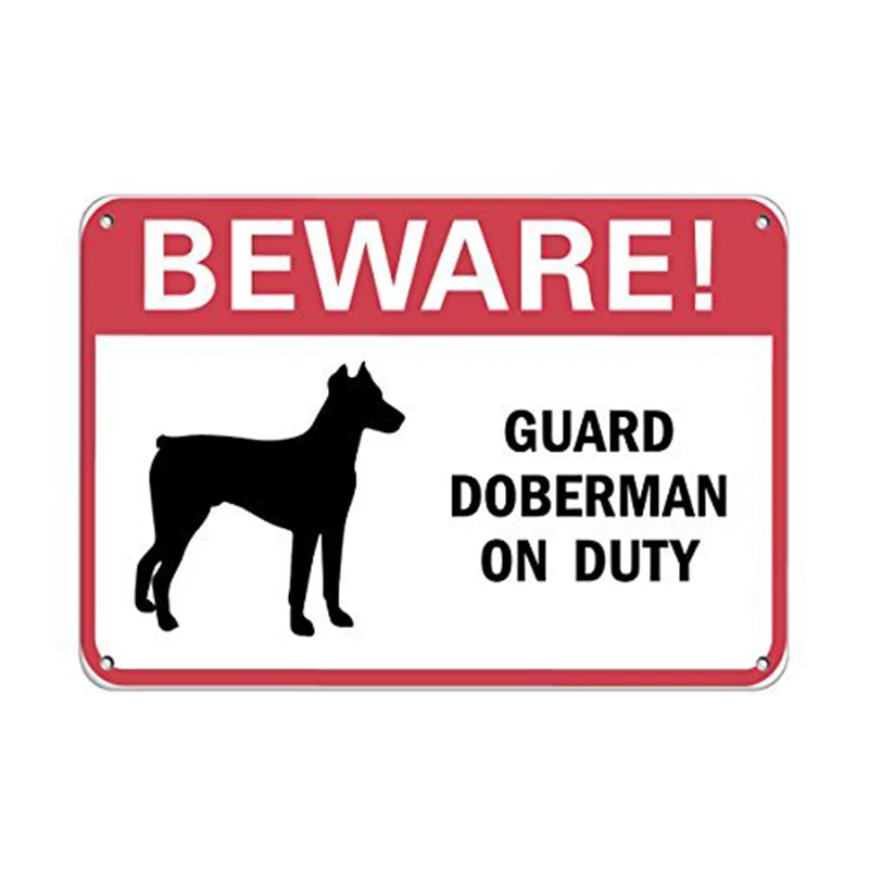 Beware! Guard doberman on duty! vintage tin signs retro metal plate iron painting decor for home bar
Beware! Guard doberman on duty! vintage tin signs retro metal plate iron painting decor for home bar