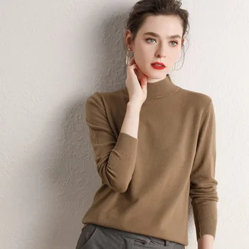 Turtleneck Sweater 2019 New Cashmere Sweater Pullover Short Cashmere Slim Solid Color Long Sleeve Knitted Women's Sweater
Turtleneck Sweater 2019 New Cashmere Sweater Pullover Short Cashmere Slim Solid Color Long Sleeve Knitted Women's Sweater