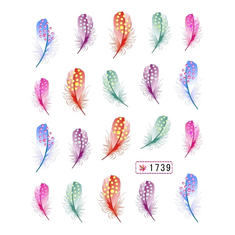 1 Pcs Feather DIY Designer Transfer Nails Art Sticker Colorful Fantacy Flowers Nail Stickers Wraps Foil Sticker manicure #1716
1 Pcs Feather DIY Designer Transfer Nails Art Sticker Colorful Fantacy Flowers Nail Stickers Wraps Foil Sticker manicure #1716