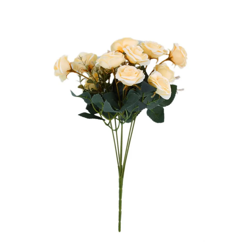 Romantic Silk Fabric Fully wired stem 12 Heads Silk Fabric Artificial Rose Flower Bouquet For Wedding Party Home Decoration Gift
Romantic Silk Fabric Fully wired stem 12 Heads Silk Fabric Artificial Rose Flower Bouquet For Wedding Party Home Decoration Gift