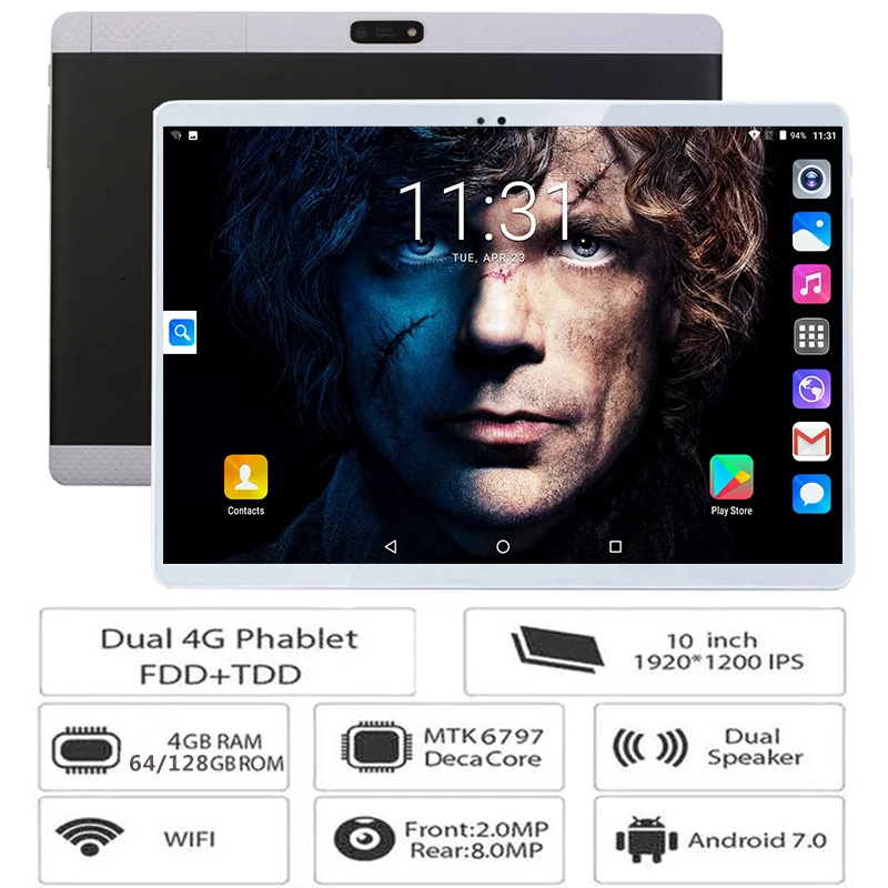 2019 New 10 inch Tablets Android 7.0 Deca Core 12GB ROM 8.0MP 1920*1200 IPS Tablet PC OTG WIFI GPS 4G LTE bluetooth+Gifts
2019 New 10 inch Tablets Android 7.0 Deca Core 12GB ROM 8.0MP 1920*1200 IPS Tablet PC OTG WIFI GPS 4G LTE bluetooth+Gifts