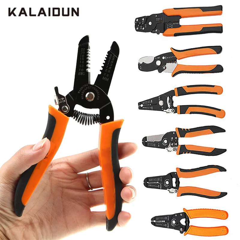 KALAIDUN Multifunctional Cable Wire Stripper Cutter Crimper Cutting Pliers Handle Tools Automatic TAB Terminal Crimping Plier
KALAIDUN Multifunctional Cable Wire Stripper Cutter Crimper Cutting Pliers Handle Tools Automatic TAB Terminal Crimping Plier