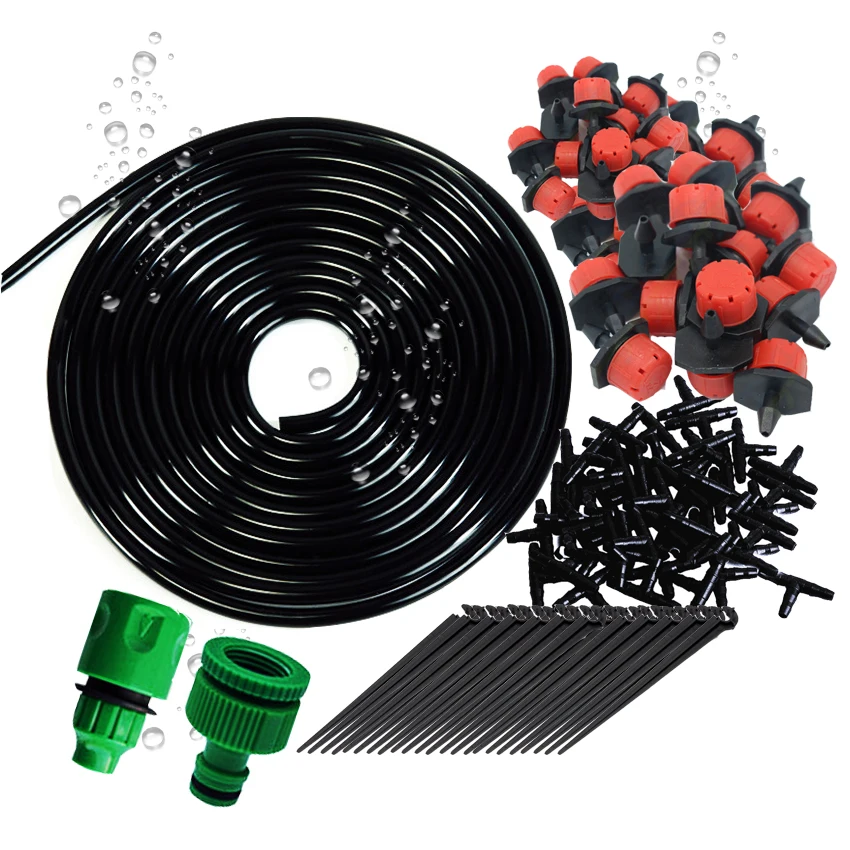 25 meters DIY Automatic Micro Drip Irrigation System Watering Garden Hose Kits with Adjustable Dripper Smart Controller Suits
25 meters DIY Automatic Micro Drip Irrigation System Watering Garden Hose Kits with Adjustable Dripper Smart Controller Suits