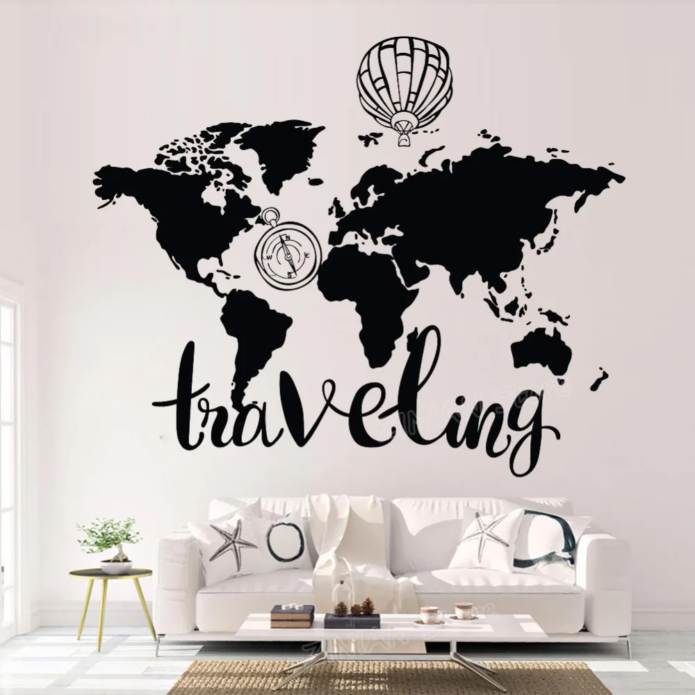 decalmile Geometrisch Weltkarte Wandtattoo Kompass Wandsticker Vinyl Schwarz Wandaufkleber für Wohnzimmer Schlafzimmer Büro decalmile Geometrisch Weltkarte Wandtattoo Kompass Wandsticker Vinyl Schwarz Wandaufkleber für Wohnzimmer Schlafzimmer Büro
