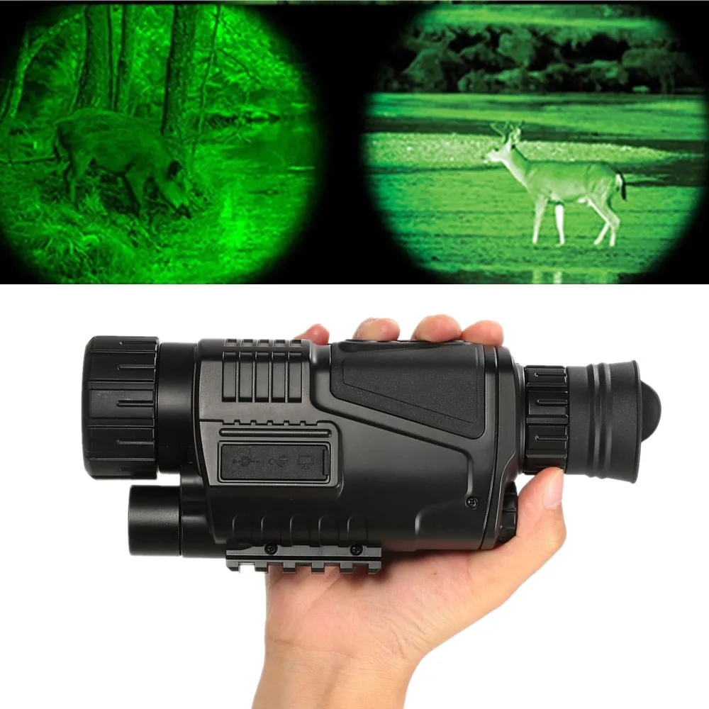 Hunting Night Vision Zoom Monocular Telescopes 5X40 HD BAK4 Adjustable Focus 200m infrared camera Digital Video Record Device
Hunting Night Vision Zoom Monocular Telescopes 5X40 HD BAK4 Adjustable Focus 200m infrared camera Digital Video Record Device