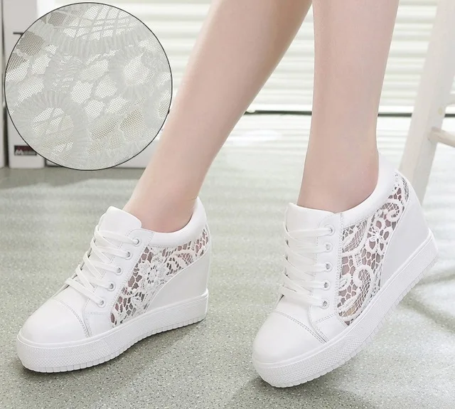 Fashion Wedge Women Footwear Height Increasing women Shoes Women's casual shoes Sneakers white black shoes women size 34-40
Fashion Wedge Women Footwear Height Increasing women Shoes Women's casual shoes Sneakers white black shoes women size 34-40