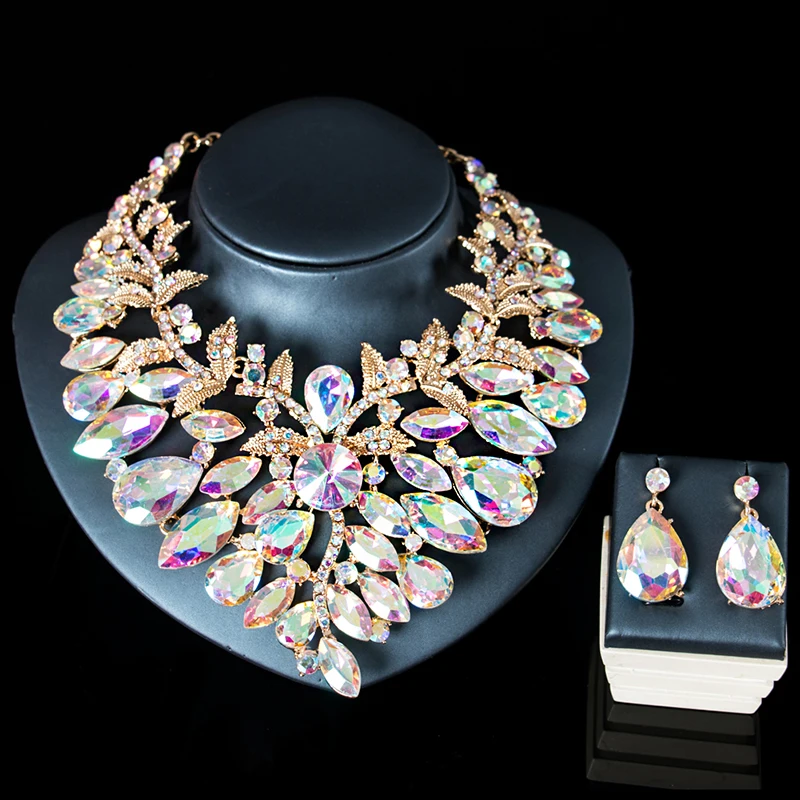 Parure Bijoux Femme красочный Камень Кристалл Ювелирные наборы для женщин обручальное ожерелье и серьги стеклянные наборы для Вечерние Бесплатная доставка
Parure Bijoux Femme красочный Камень Кристалл Ювелирные наборы для женщин обручальное ожерелье и серьги стеклянные наборы для Вечерние Бесплатная доставка