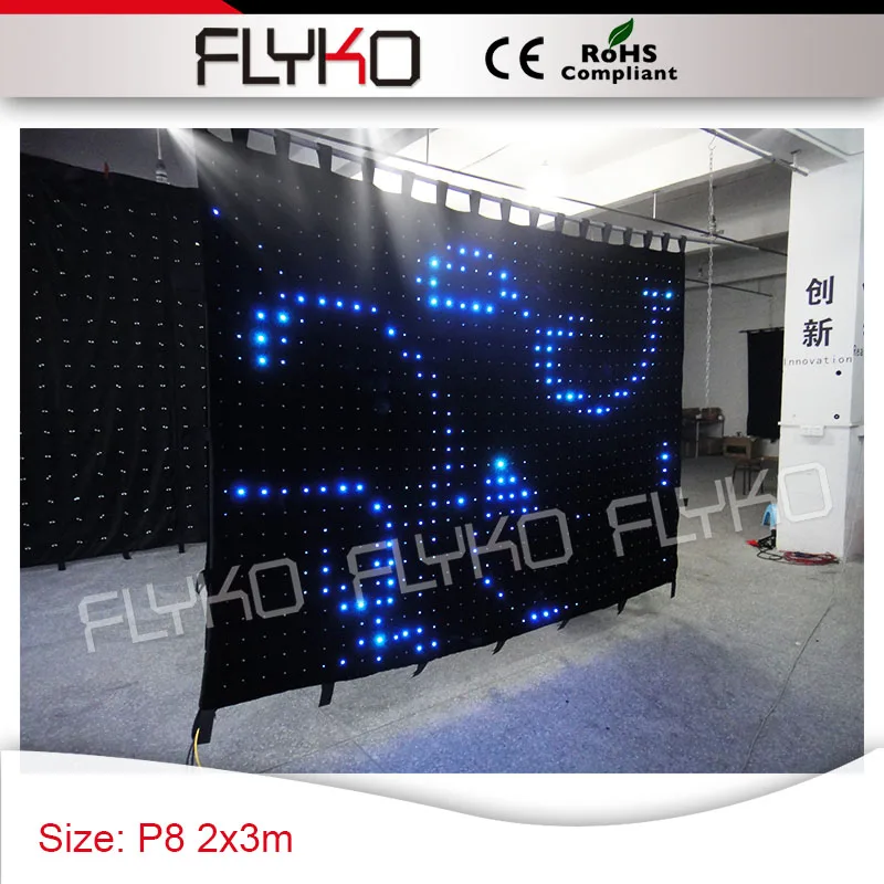 Coloful effect 2x3m P8 see-through free shipping led video curtain for stage background decoration
Coloful effect 2x3m P8 see-through free shipping led video curtain for stage background decoration