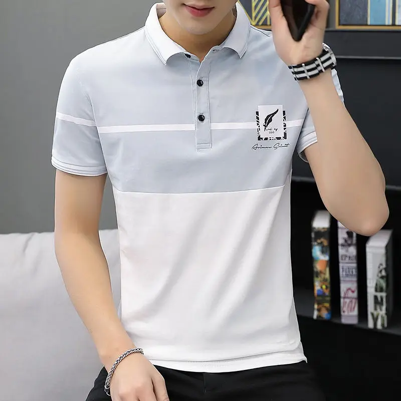 2019 Summer Short Sleeve Polo Shirt Men Turn Down Collar Streetwear Fashion Men's Polo Shirts Korean Style Polos Slim Fit Top
2019 Summer Short Sleeve Polo Shirt Men Turn Down Collar Streetwear Fashion Men's Polo Shirts Korean Style Polos Slim Fit Top