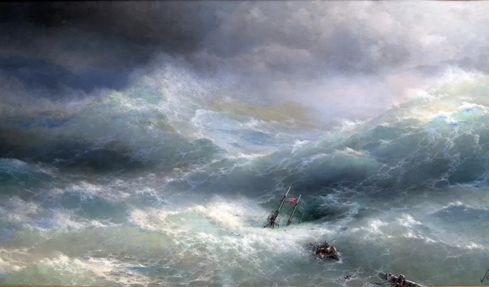 TOP ART # Russian artist Ivan Aivazovsky seascape Wave 1889 original print oil painting on canvas --large-Good quality
TOP ART # Russian artist Ivan Aivazovsky seascape Wave 1889 original print oil painting on canvas --large-Good quality