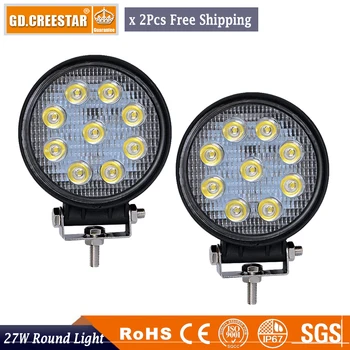 27W 4inch 12V 24V LED Work Light Round Spot Lamp for Truck tractor Car SUV UTV ATV Offroad External Lights x2pcs free shipping
27W 4inch 12V 24V LED Work Light Round Spot Lamp for Truck tractor Car SUV UTV ATV Offroad External Lights x2pcs free shipping
