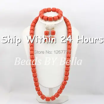 New Simple Nigerian Wedding Necklace Set Fashion Red Coral Beads Jewelry Set Long Beads Necklace Set Free Shipping ABC551
New Simple Nigerian Wedding Necklace Set Fashion Red Coral Beads Jewelry Set Long Beads Necklace Set Free Shipping ABC551