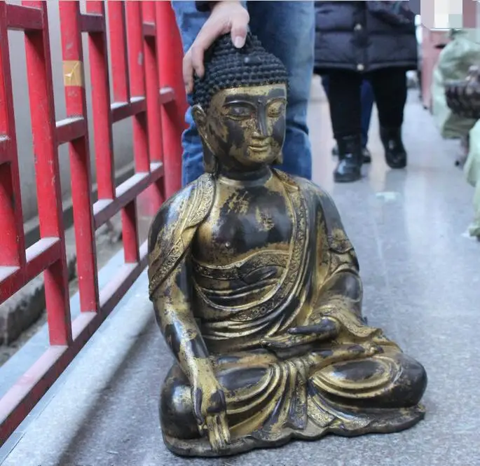 free 24" Tibet Collect Temple Bronze Gilt Shakyamuni Sakyamuni Tathagata Buddha Statue fast
free 24" Tibet Collect Temple Bronze Gilt Shakyamuni Sakyamuni Tathagata Buddha Statue fast