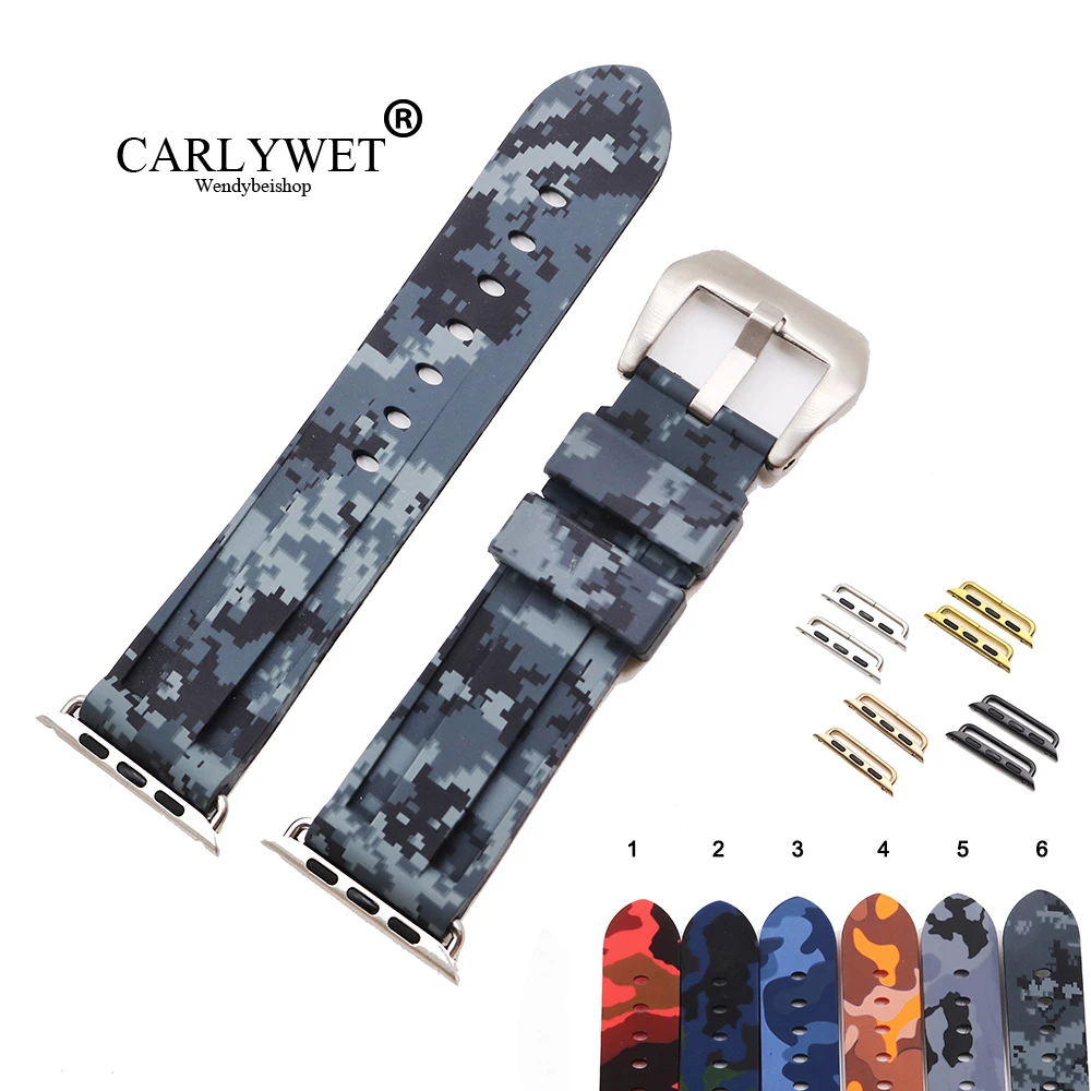 CARLYWET 38 40 42 44mm Wholesale Mosaic Waterproof Silicone Rubber Replacement Wrist Watch Band Strap For Iwatch Series 4/3/2/1
CARLYWET 38 40 42 44mm Wholesale Mosaic Waterproof Silicone Rubber Replacement Wrist Watch Band Strap For Iwatch Series 4/3/2/1