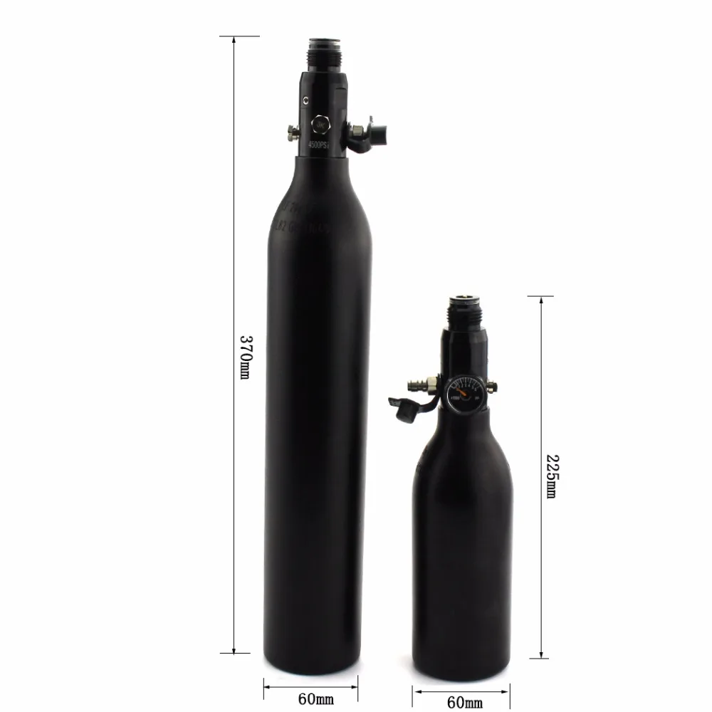 PCP Пейнтбол Airsoft Air Bottle HPA Танк 5/8 18UNF 0.2L/0.45L 300bar 4500psi цилиндр с регулятором Входное
