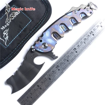 Magic Chav Custom Large steel ball bearing Folding Knife Titanium Camping Hunting Survival Knives Outdoor EDC Tools man of war
Magic Chav Custom Large steel ball bearing Folding Knife Titanium Camping Hunting Survival Knives Outdoor EDC Tools man of war