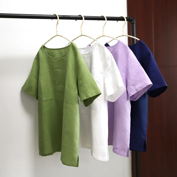 Summer Women Loose Plus Size All-match Soft Japanese Style Comfortable Water Washed Linen Pullover Shirts/Blouses
Summer Women Loose Plus Size All-match Soft Japanese Style Comfortable Water Washed Linen Pullover Shirts/Blouses