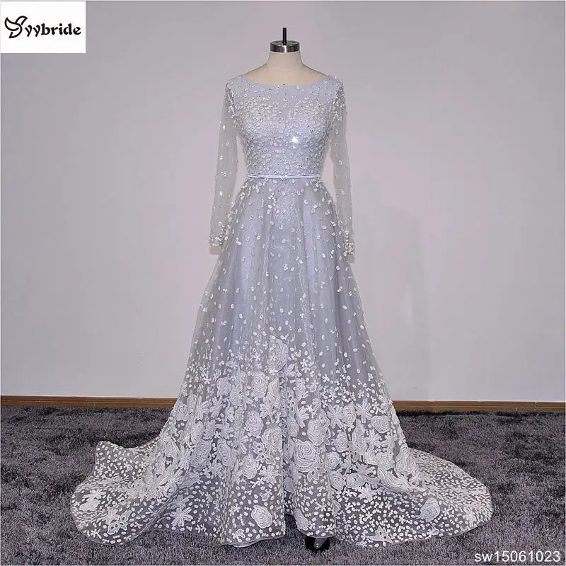 Surmount Real Picture Beautiful A Line Crystal Beaded Long Sleeve Vintage Lace evening dress 2015
Surmount Real Picture Beautiful A Line Crystal Beaded Long Sleeve Vintage Lace evening dress 2015