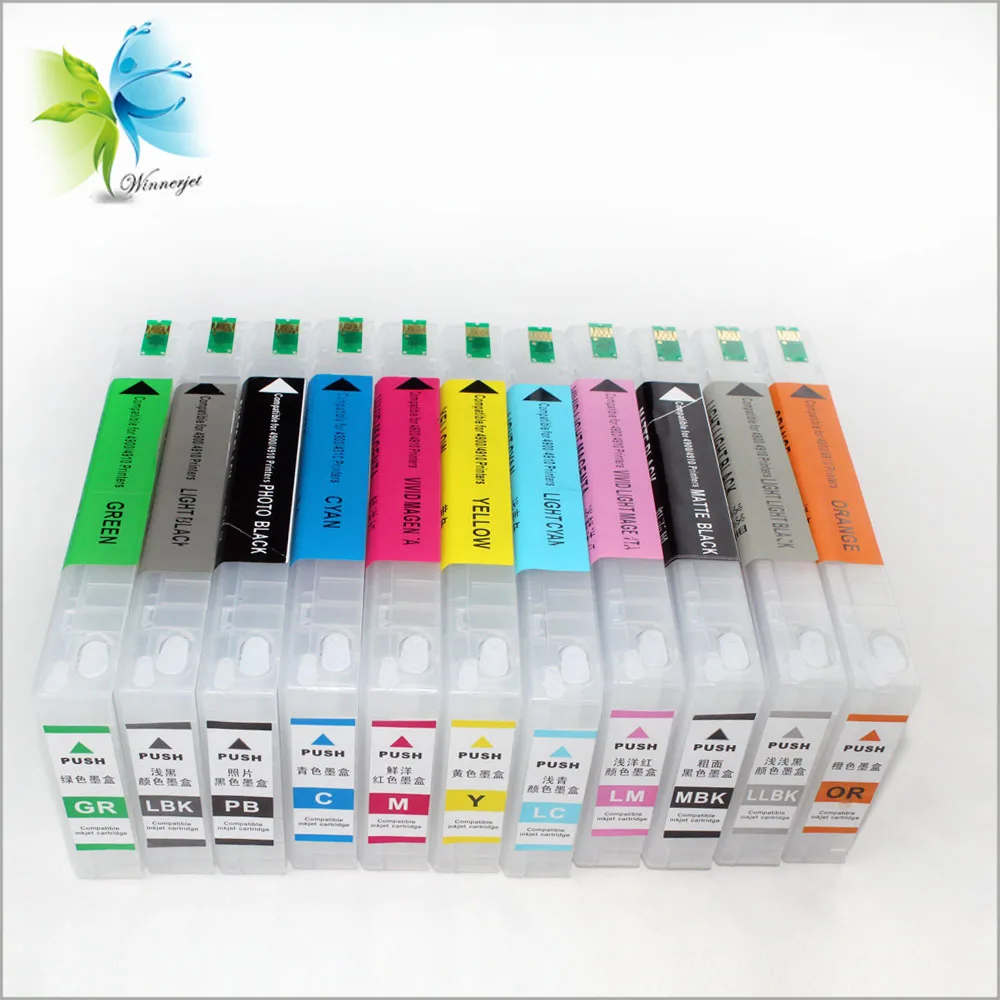 Winnerjet best price refillable ink cartridge with auto reset chip for epson stylus pro 4900
Winnerjet best price refillable ink cartridge with auto reset chip for epson stylus pro 4900