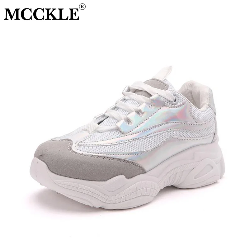 MCCKLE Autumn Vulcanized Shoes Women Sneakers Mesh Lace Up Glitter Fashion Ladies Flat Platform Comfort Casual Female Footwear
MCCKLE Autumn Vulcanized Shoes Women Sneakers Mesh Lace Up Glitter Fashion Ladies Flat Platform Comfort Casual Female Footwear