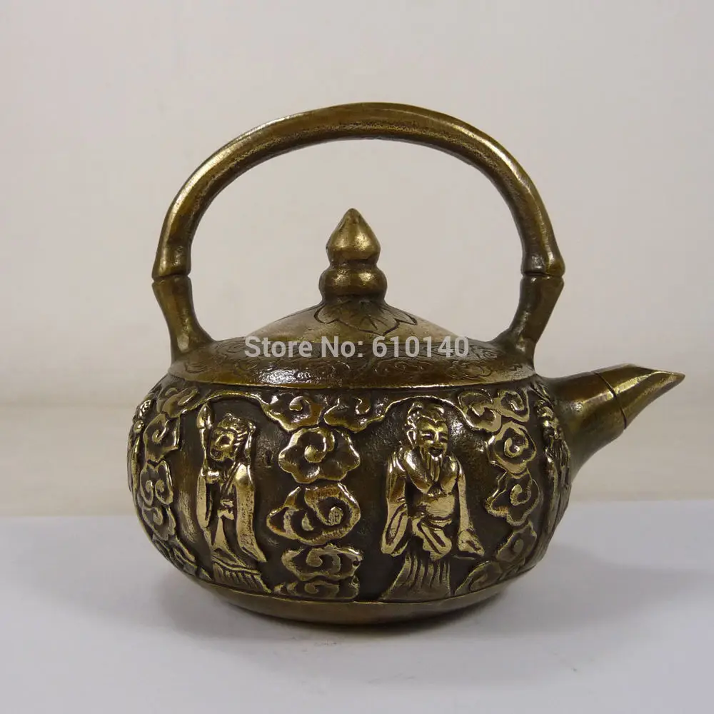 china handwork old collectable superb copper teapot carved singers CP45T33 
china handwork old collectable superb copper teapot carved singers CP45T33
