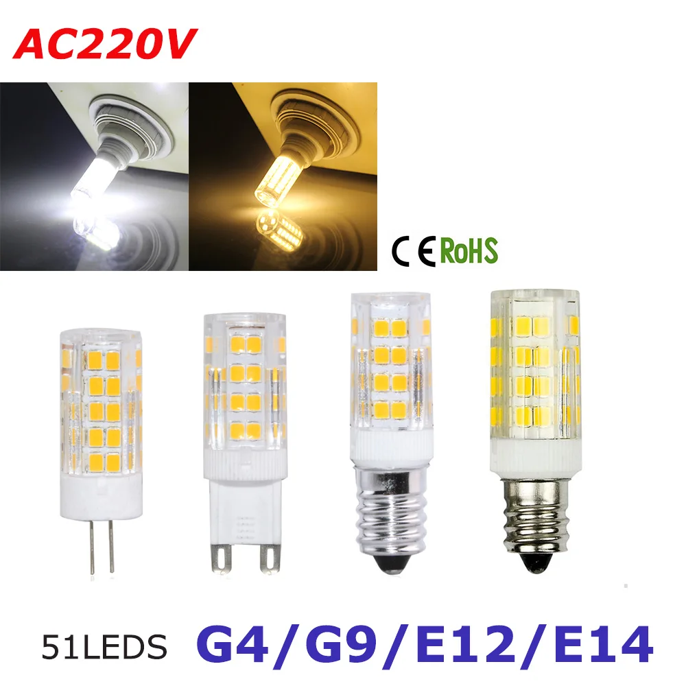 10PACK E14 E12 G9 G4LED 3W LED SMD2835 51LED eramics Corn Light Bulb Replae Halogen AC110V AC220V 360 Degree Corn Bulb
10PACK E14 E12 G9 G4LED 3W LED SMD2835 51LED eramics Corn Light Bulb Replae Halogen AC110V AC220V 360 Degree Corn Bulb