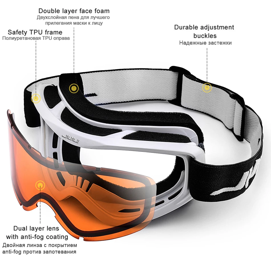 new herba brand ski goggles ski goggles double lens