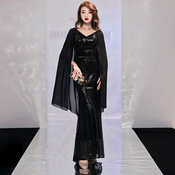 Sequins Chinese Oriental Mermaid Party Wedding Female Cheongsam Bridesmaid Evening Dress Elegant Celebrity Banquet Dresses
Sequins Chinese Oriental Mermaid Party Wedding Female Cheongsam Bridesmaid Evening Dress Elegant Celebrity Banquet Dresses