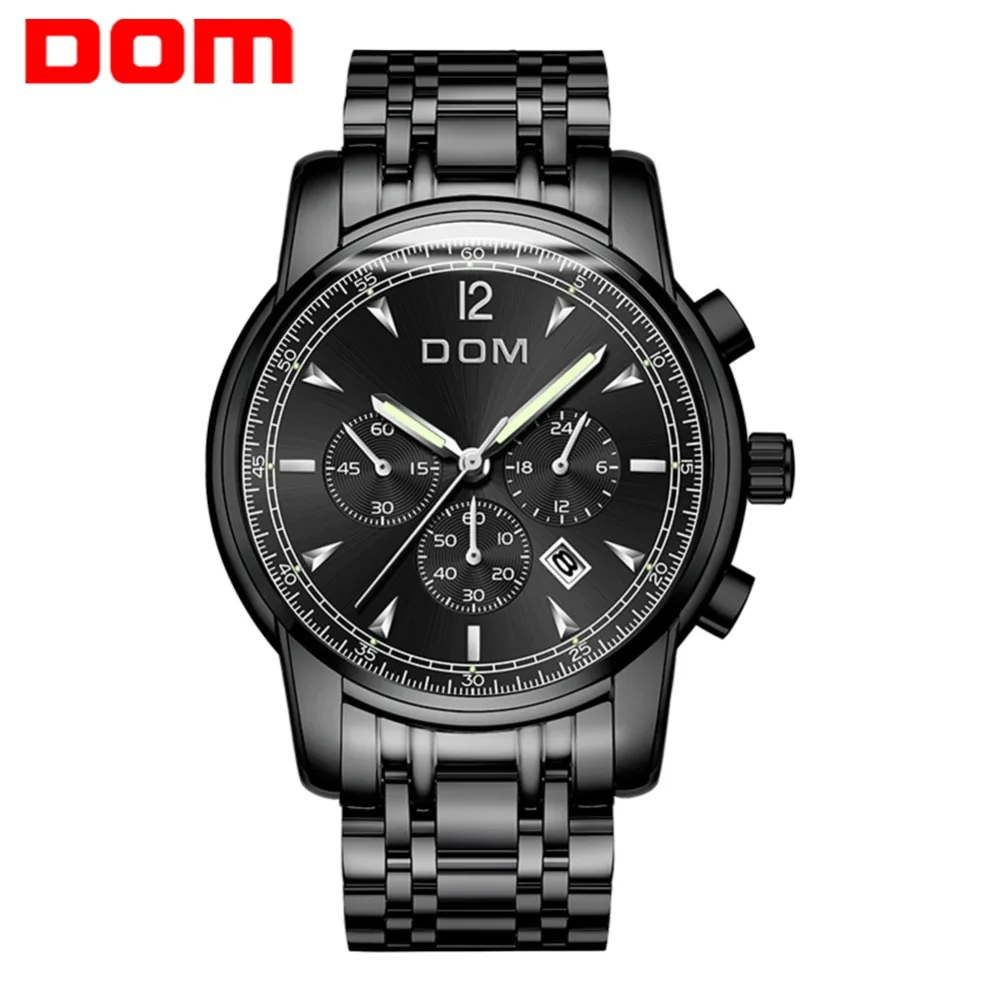DOM Men's High end Multifunction Sports Waterproof Watch Countdown Business Casual Quartz Watch Leather/Stainless Steel Strap
DOM Men's High end Multifunction Sports Waterproof Watch Countdown Business Casual Quartz Watch Leather/Stainless Steel Strap