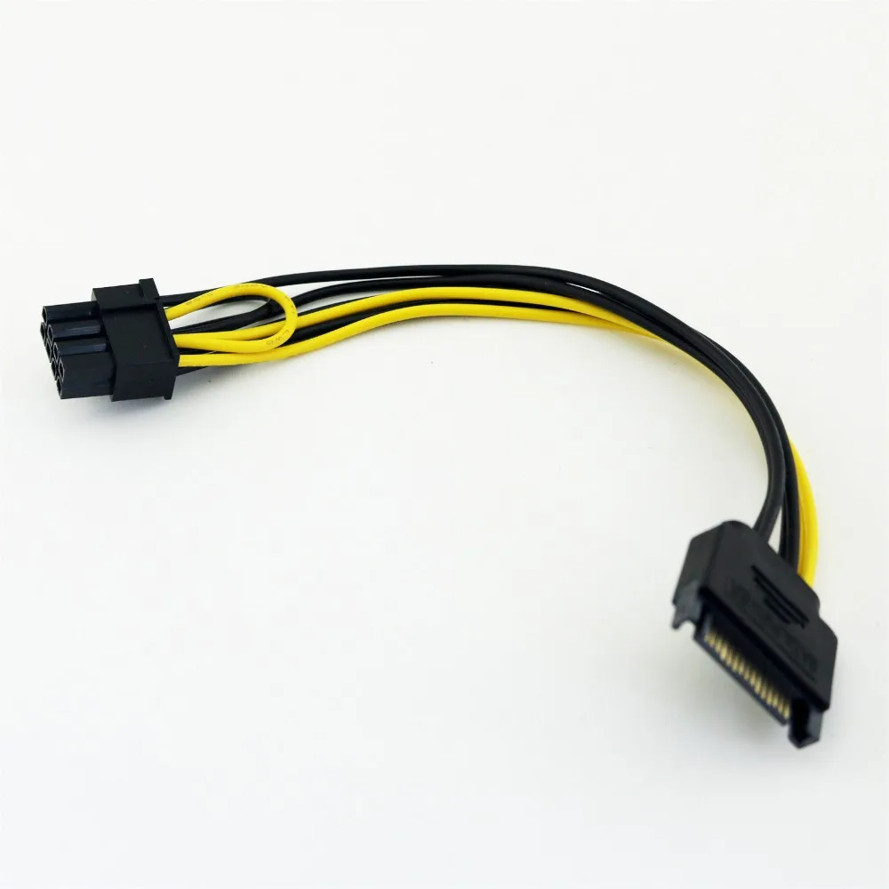 20pcs SATA 15 Pin Male to PCI-E Express 6+2 Pin 8 Pin Female Video Power Adapter Connector Cable 20cm
20pcs SATA 15 Pin Male to PCI-E Express 6+2 Pin 8 Pin Female Video Power Adapter Connector Cable 20cm